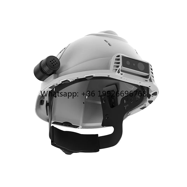 

D6 Smart Construction Helmet GPS VMS Live View LTE 5G ABS Back End Storage Safety Wearable Hard Hat