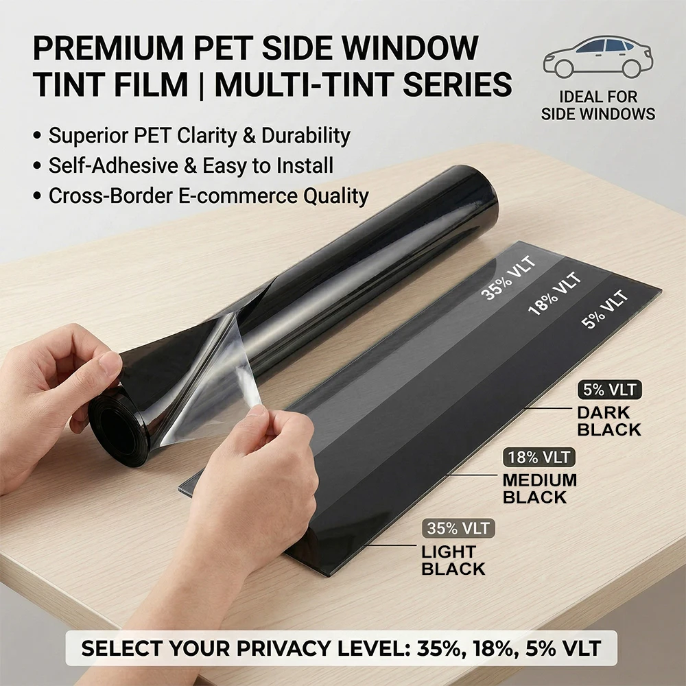 Car Window Film Ceramic Privacy Tint Anti-Look Mirror Foil Solar UV Protector Auto Glass Vinyl Sticker Car Accessories Exterior view 5