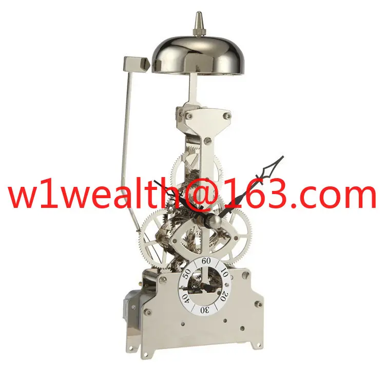 55X75x175mm metal creative bell perspective quartz clock clock accessories, skeleton, gear, retro movement