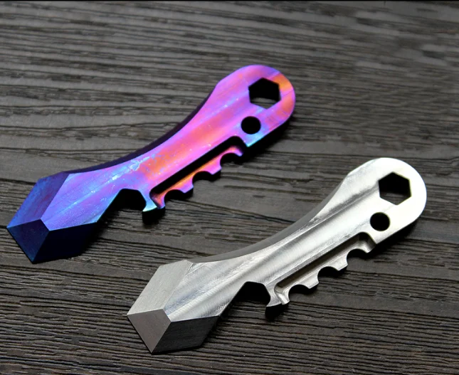 Titanium Alloy EDC Tools CNC Production Multi-purpose Tool Card Crowbar Screwdriver Opener Bottle Opener