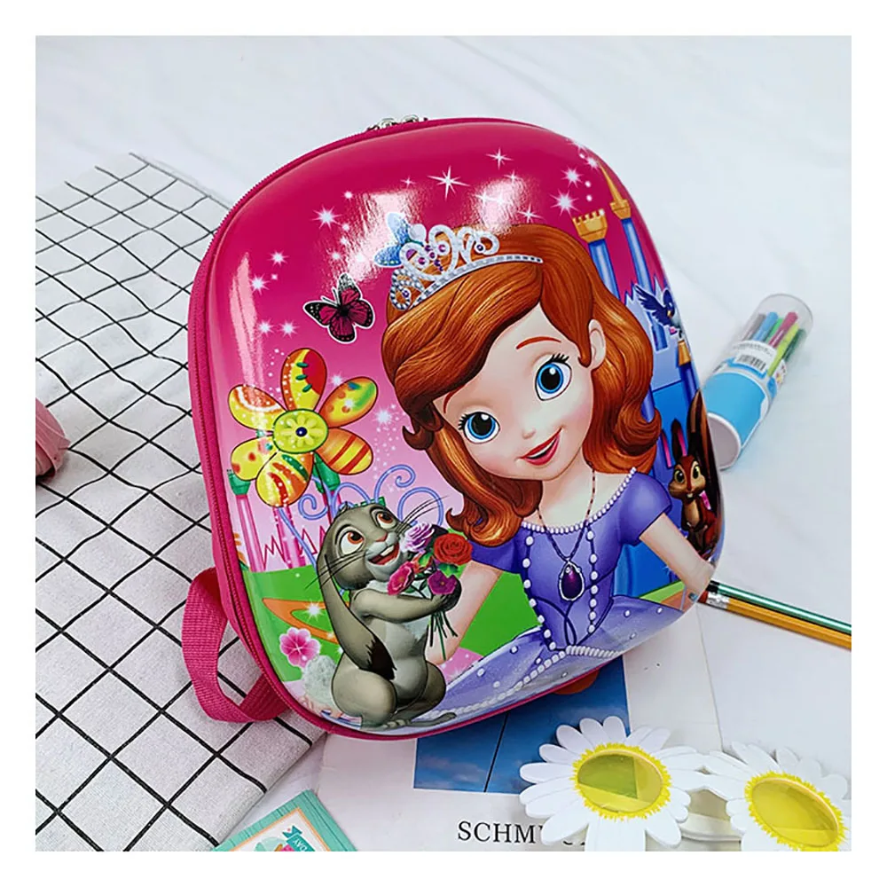 Mochila infantil de Elsa Frozen Disney para crianças, bolsa Sofia fofa, impermeável, de alta capacidade, leve e portátil