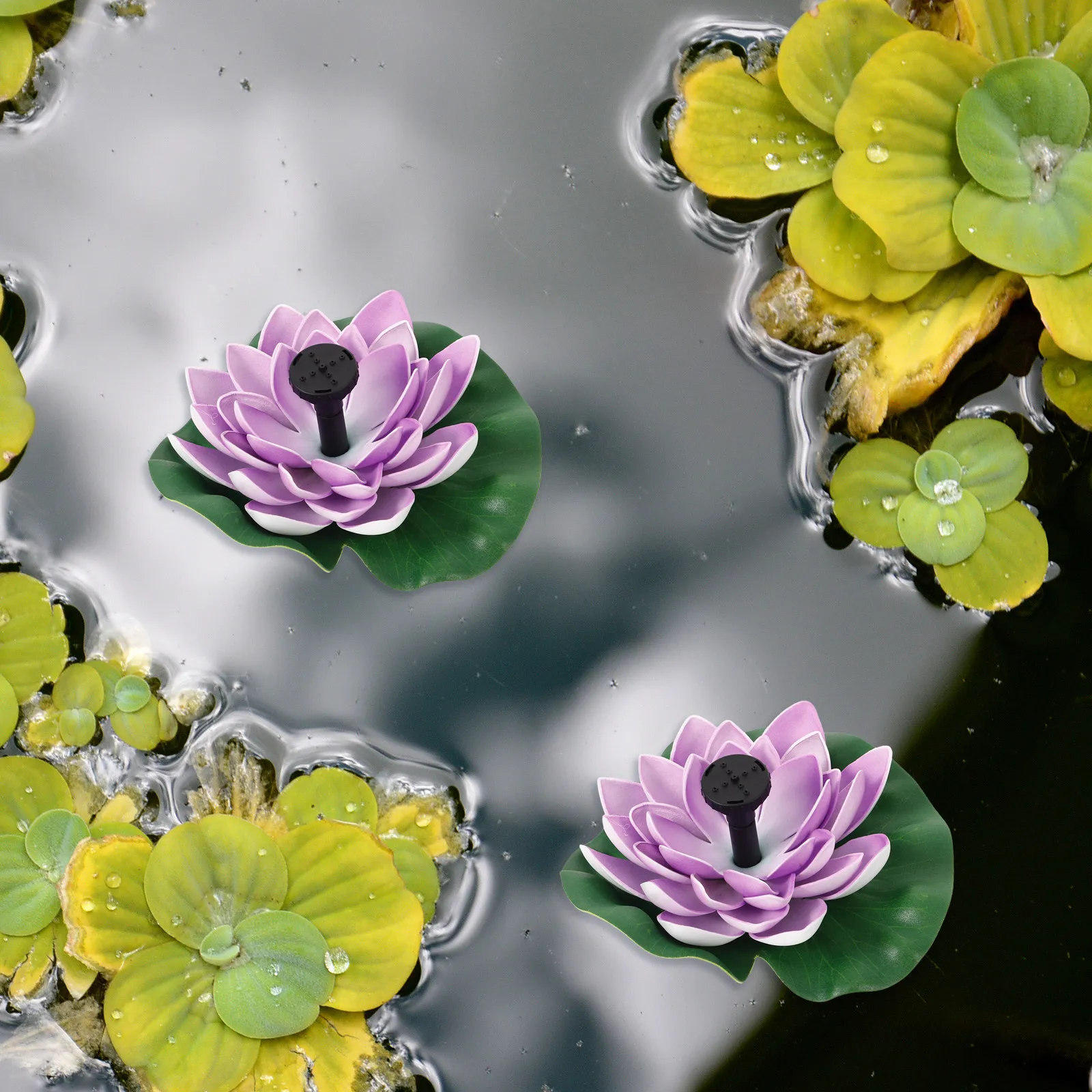 

Набор из 1 шт. плавающего фонтана в форме лотоса для пруда, с USB-зарядкой, для сада и ландшафтного дизайна