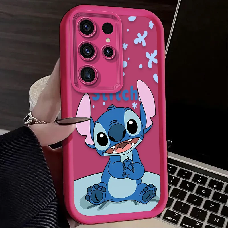 لطيف غرزة الكرتون قضية الهاتف لسامسونج غالاكسي S24 S25 S23 الترا S22 S21 زائد FE A36 A56 A26 A16 A06 A15 A25 A35 A55 5G eتوي