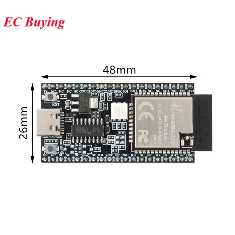 Ai-WB2-32S NodeMCU-Ai-WB2-32S-Kit Ai-WB2 2.4G WiFi+Bluetooth-compatible BLE 5.0 ESP32-S Development Board Module BL602 4MB