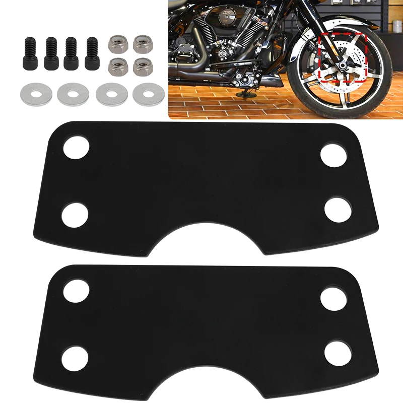 

Motorcycle 21" Black Wheel Front Fender Riser Lift Brackets for Harley Touring Electra Glide Road King Street Glide 2025-up