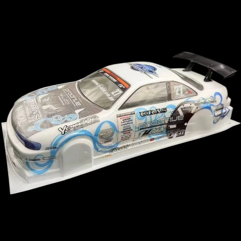 1/10 1093 Speed Silvia S14 drift RC PC Body Shell 195mm Width Lampshade Sticker No Painted Drift Body For RC Hsp Hpi Trax Tamiya