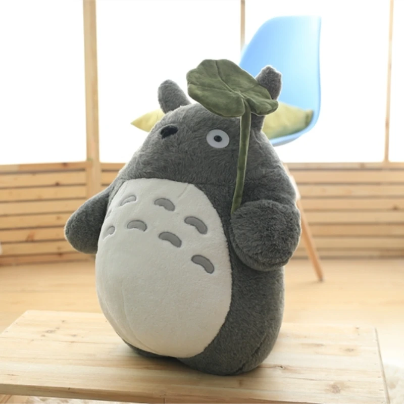 70cm Duży rozmiar liść lotosu Totoro Pluszowa zabawka Totoro Wypchana lalka Zwierzę Totoro Pluszaki Poduszka Sofa Łóżko Wystrój pokoju Prezent dla dziecka