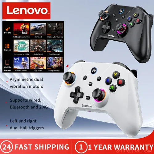 Lenovo S02 controlador inalámbrico Bluetooth Compatible con Nintendo Switch/Switch Oled Android Gamepad USB PC Joystick Controle