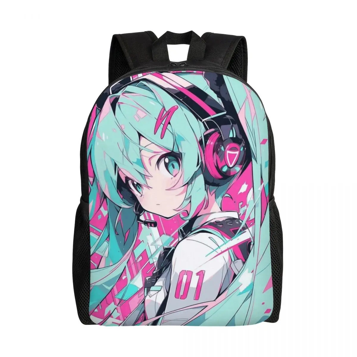 

Custom 3D Printing Hatsuned Mikues Backpack for Voice Anime School College Travel Bags Women Men Bookbag Fits 15 Inch Laptop
