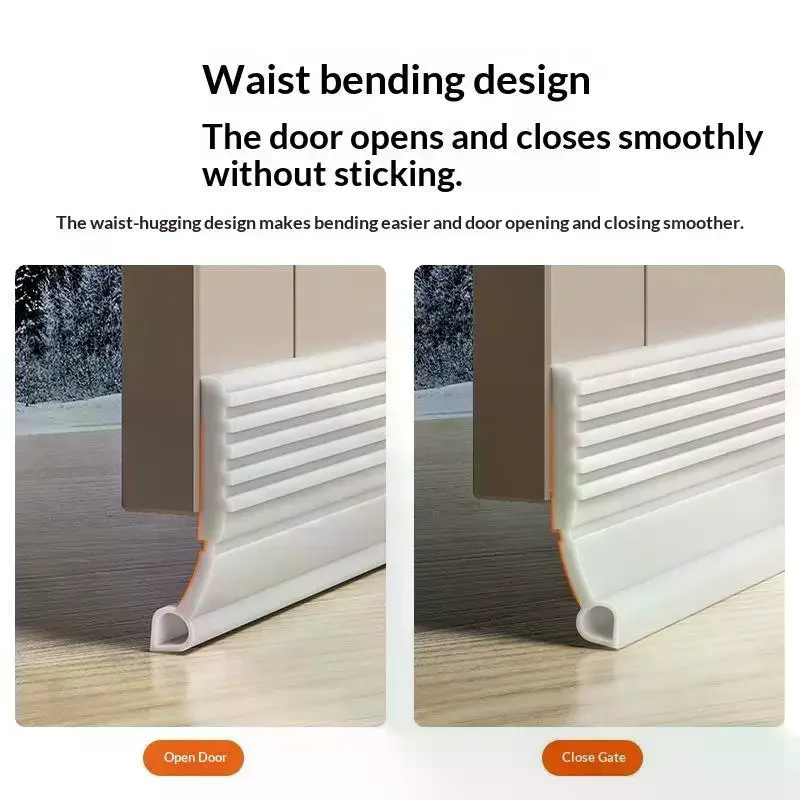 /PFU/Bottom Seal Strip Self Adhesive Sound Insulation Blocks Draft Dust Noise For Home Bedroom Office Use Door