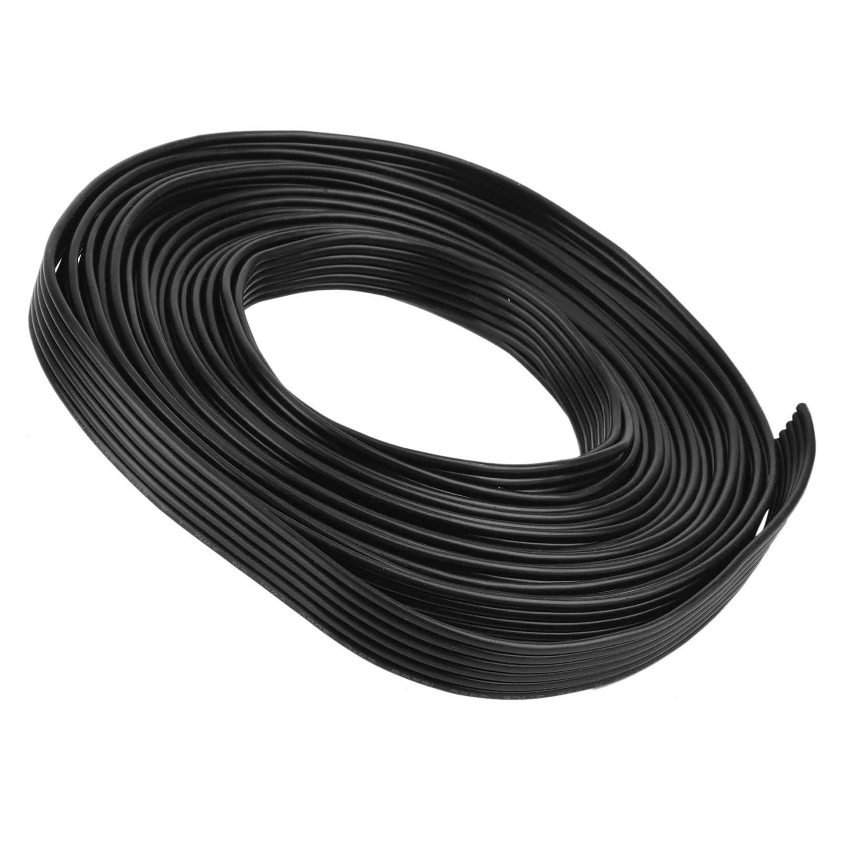 5M/Roll 18AWG UL1007 6P Parallel Ribbon Flat Cable Environmental Electronic Power Wire, Black