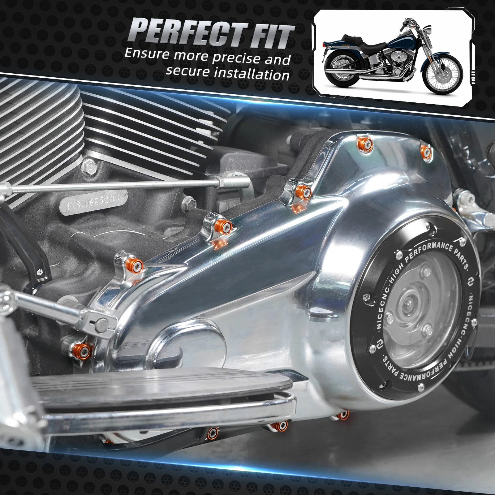 Для Harley Touring Road King FLHRXS 2017-2023 основный болт крышки декоративные кольца Street Glide FLHX FLHXS CVO Road Glide 2018-23