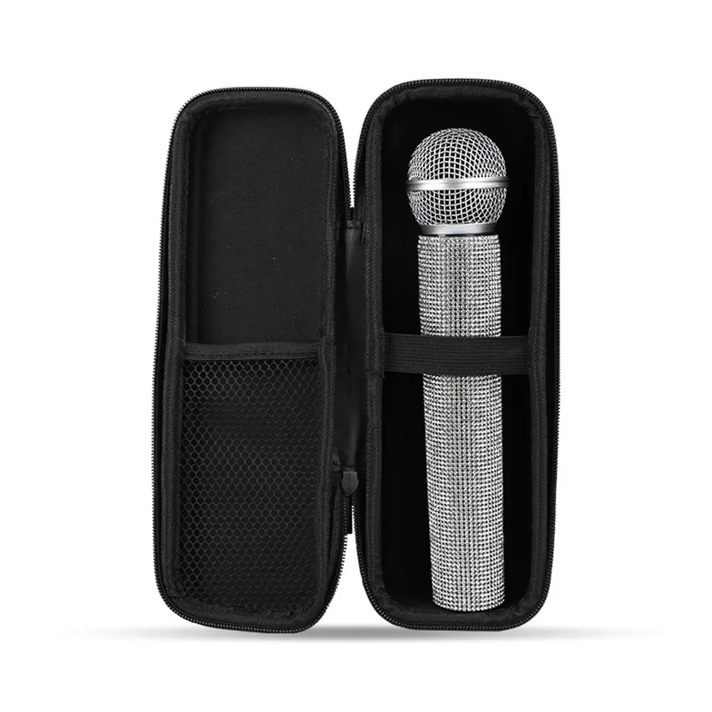 

2 Pcs Microphone Storage Bag EVA Shockproof Organizer Protector Electronic Equipment Purse Carry Holder Handbag Mic Accessories