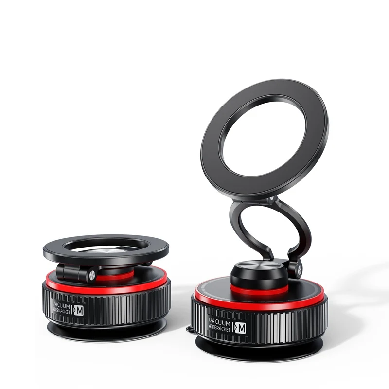 

New Upgrade Magnetic Metal Car Phone Holder,Foldable 360° Adjustable Vacuum Mount For Car/Desk/Universal