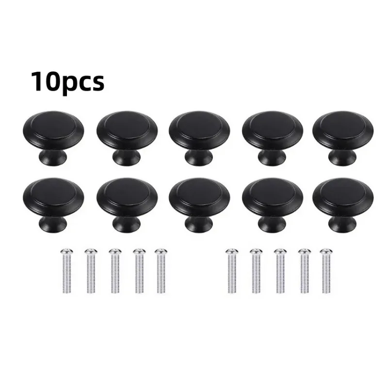 10 Pieces Retro Single Hole Black Furniture Handles, Cabinet Handles, CHI Panel Cabinets, Door Knob  Knobs  Drawer  Handles