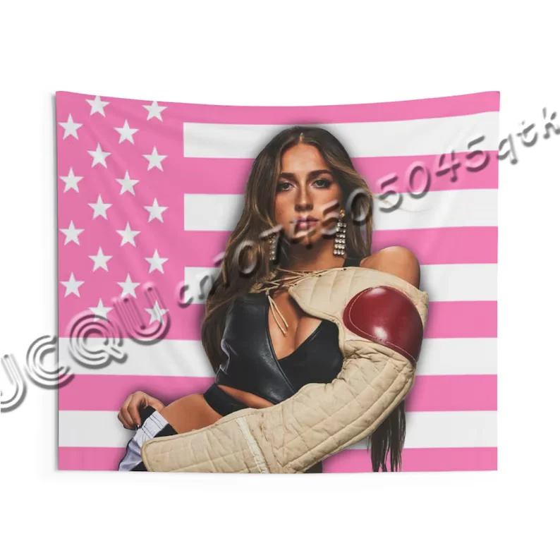 تيت ماكراي نسيج العلم الأمريكي الوردي لغرف النوم وغرفة المعيشة ديكور المنزل خلفية القماش هدايا المهرجانات