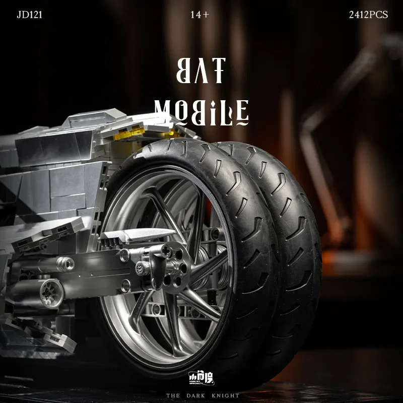 Neue JD121 2421 stücke MOC Technische Batmoblee Bausteine Montage Motorrad Ziegel Modell Spielzeug für Kinder Geburtstag Geschenk Set