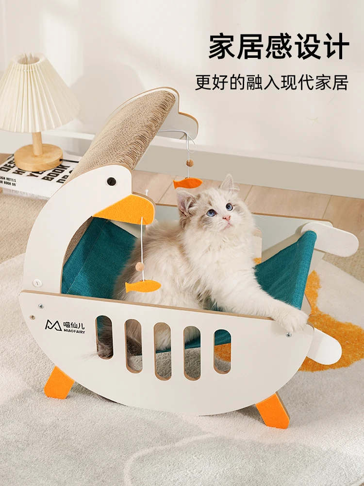 cat scratching board integrated hammock removable and washable cat cushion doghouse sleeping grinding claws  cat toys