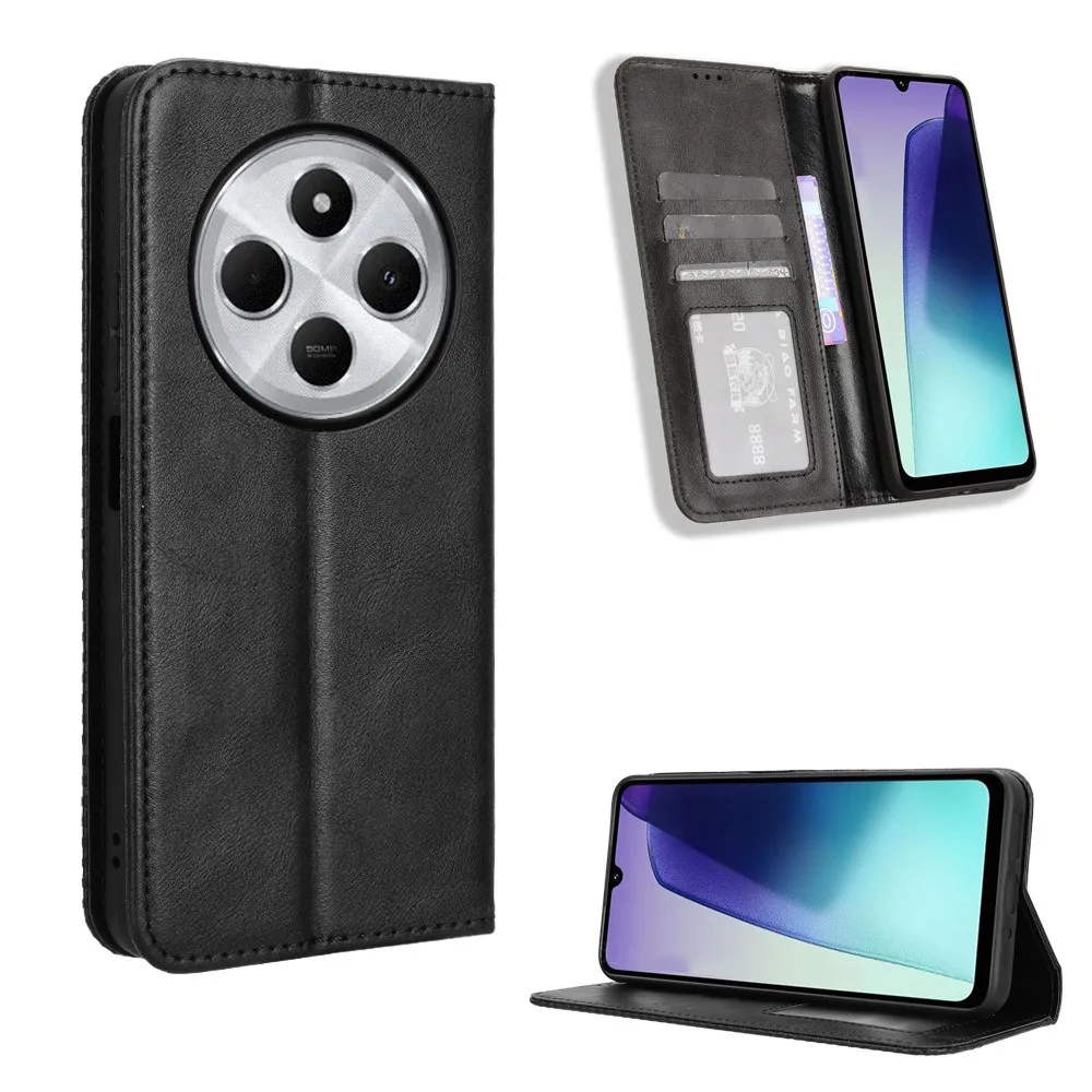 For Xiaomi Redmi A4 5G Case Luxury Flip PU Leather Wallet Magnetic Adsorption Case For Xiaomi Redmi A4 A 4 RedmiA4 Phone Bags