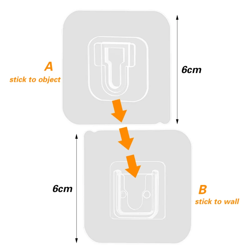 20/10Pcs Double Sided Adhesive Wall Hooks Waterproof Transparent Suction Cup Storage Hook For Kitchen Bathroom Organizer Holders