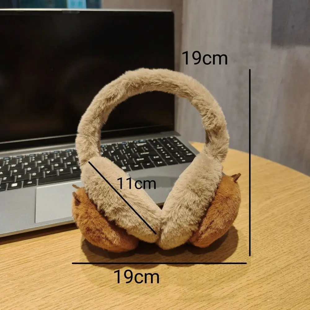 دافئ كابيبارا الأذن غطاء للأذنين الدافئة الكرتون لينة غطاء الأذن الدفء يندبروف غطاء الأذن #6