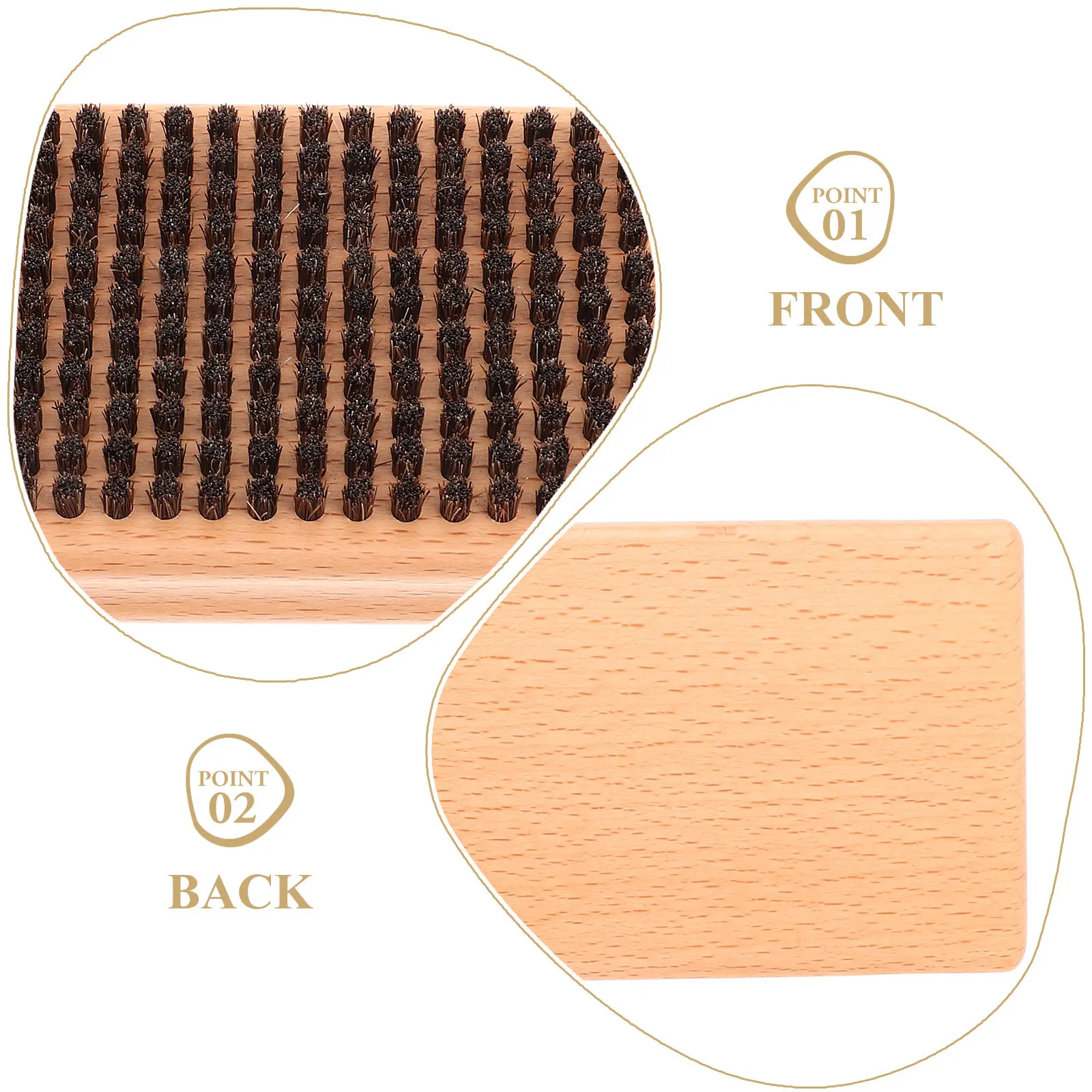 Ski Wax Removing Brush Wooden Handle Bristles Clean Skateboard Sliding Plate Efficiently Portable Small Size Space Saving