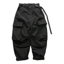 Mens Fashion Solid Color Y2k Trousers 2025 Summer New Loose Casual Outdoor Functional Trousers Men'S Multi-Pocket Work Trousers