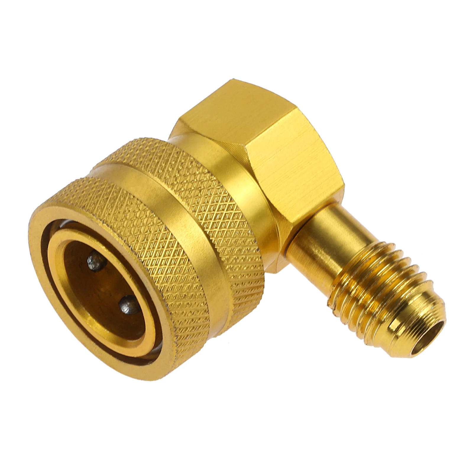 1 Pc R134a Refrigerant Quick Coupler Adapter 90 Degree Low Side A/C Air Condition Manifold Gauge Adapter Connector 1/4