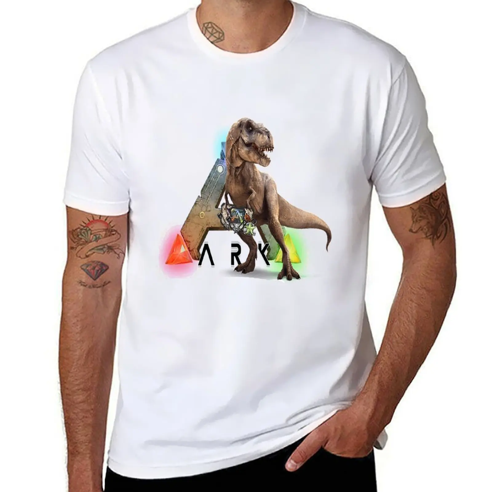 

Ark T-rex T-Shirt man t shirt summer t shirts for man graphic vintage T-Shirt
