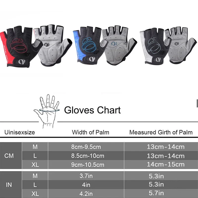 1Pair Gel Half Finger Cycling Gloves Anti-Slip Anti-sweat Anti Shock MTB Road Bike Gloves Bicycle Left-Right Hand Gloves image 4