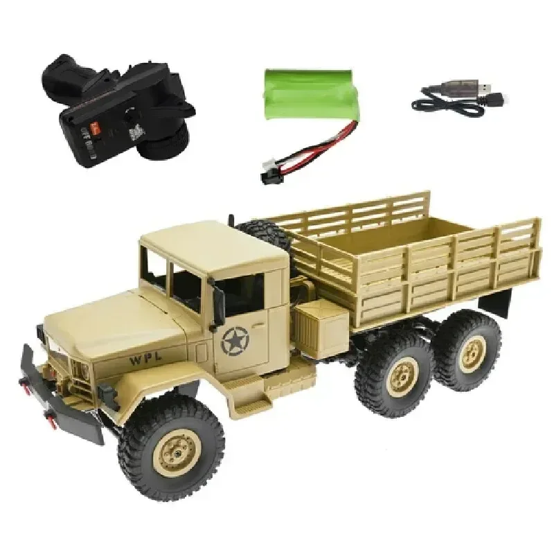 1/16 2.4g Wpl B16 Rc Auto di Controllo Remoto 6wd Off-Road Rock Crawler Ha Condotto La Luce di Arrampicata Elettrica Rtr Kit Rc Camion Giocattolo
