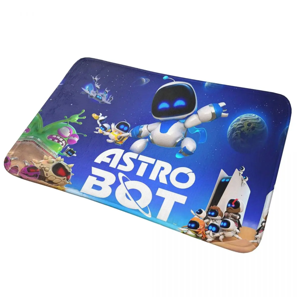 Astro Bot Bathroom Mat Non Slip Doormat Soft Absorbent Floor Mats for Home Entrance 60x40