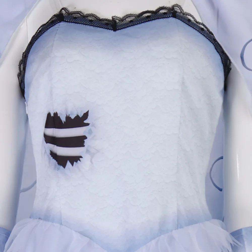 Corpse Masquerade Bride Emily Cosplay Costume Wig Zombie Ghost Halloween Carnival Cosplay Emily Outfits - view 5