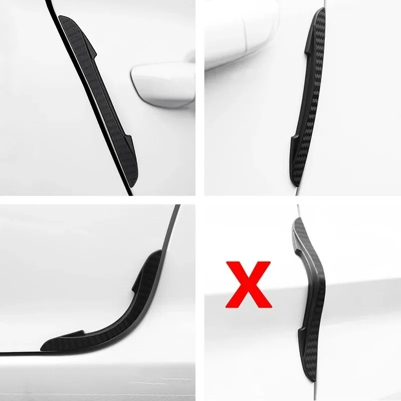 Car Door Black Anti-collision Protector Bar Silicone Stickers Side Edge Protection Guard Rear View Mirror Cover Protection Strip