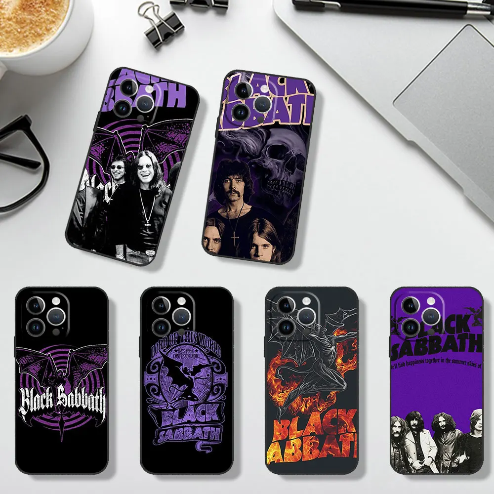 Handsome B-Black Sabbath Phone Case For Samsung A03 A04 A05 S A13 A14 A22 A34 A53 4G 5G S22 S23 ULTRA Black Soft Silicone Cover