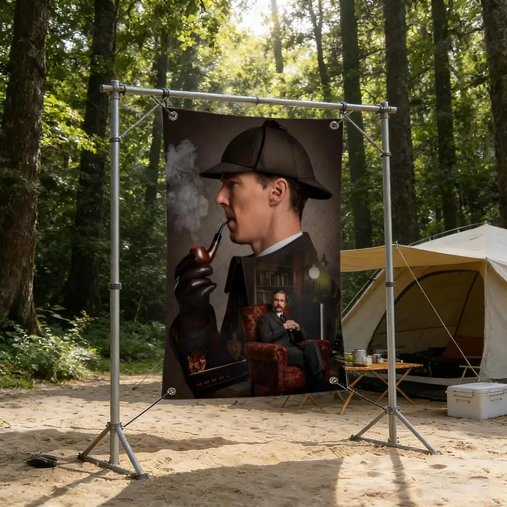 TV S-Sherlock Flags Homey Indoor Flag 4 Metal Grommets, Anti-Wrinkle & Waterproof Design