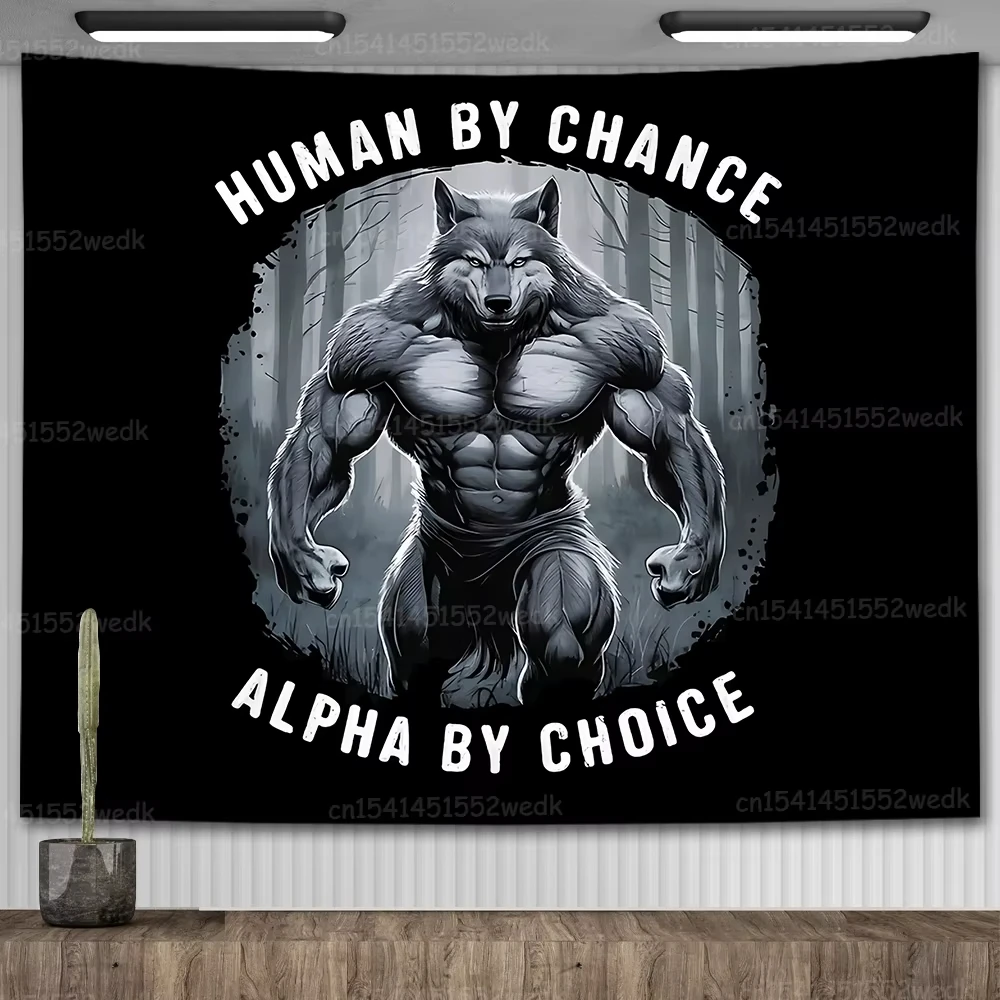 ايمو الأبيض الذئب يجلس ميمي نسيج بالذئب المفروشات لغرفة النوم المطبوعة ديكور المنزل لوحات غرفة المنزل النوم نسيج #6