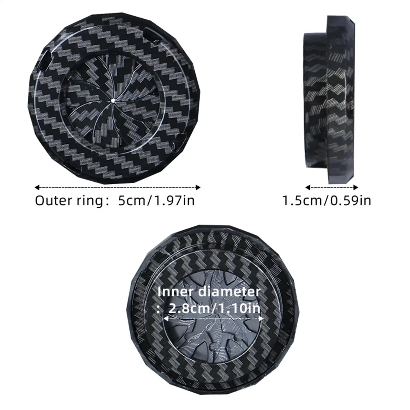Push Start Button Cover Carbon Fiber Protective Power Control Trim Push Start Button Ignition Protective Cover Stylish for Cars view 6