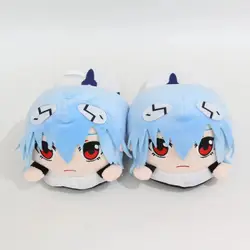 EVANGELION Rei Ayanami Anime Figure pantofole di peluche animazione pantofola di cotone invernale pantofole antiscivolo spesse coppie scarpe di cotone