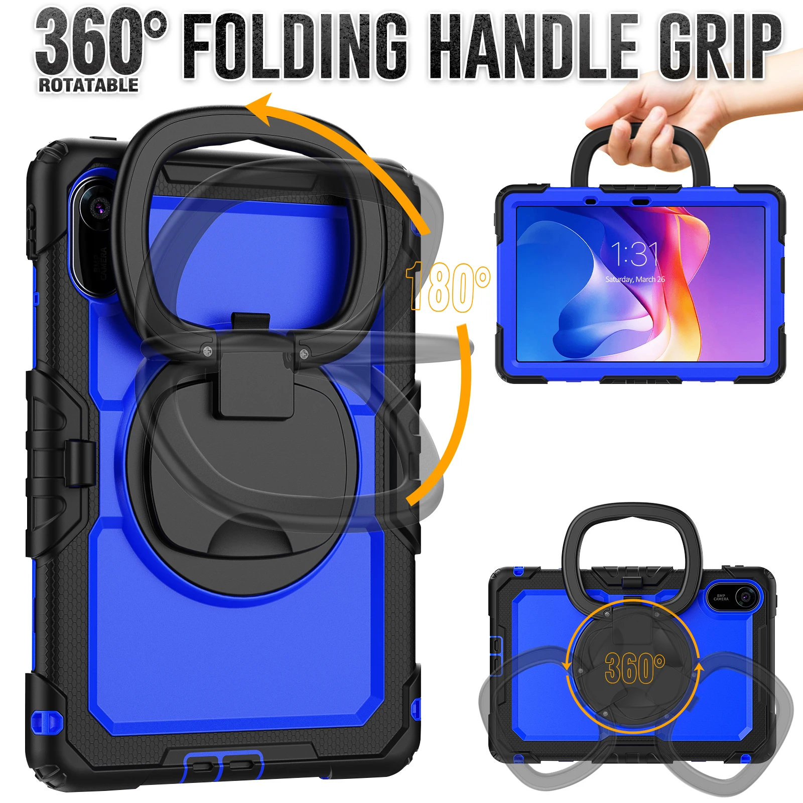 Capa rotativa para xiaomi redmi pad 2 2025 11.0 polegadas modelo 25040rp0ag 25040rp0ai capa resistente com alça alça de ombro