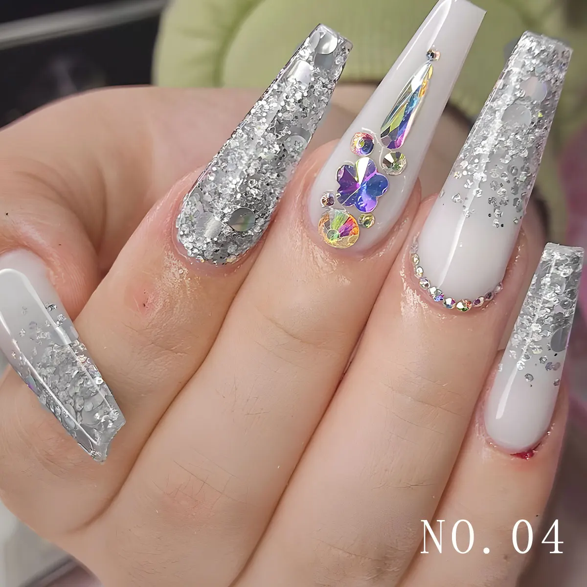 GAVY 8PCS Nail Gel Set, in blue color, UV/LED curing, perfect for nail salon on fingertips, ideal gift for festivals