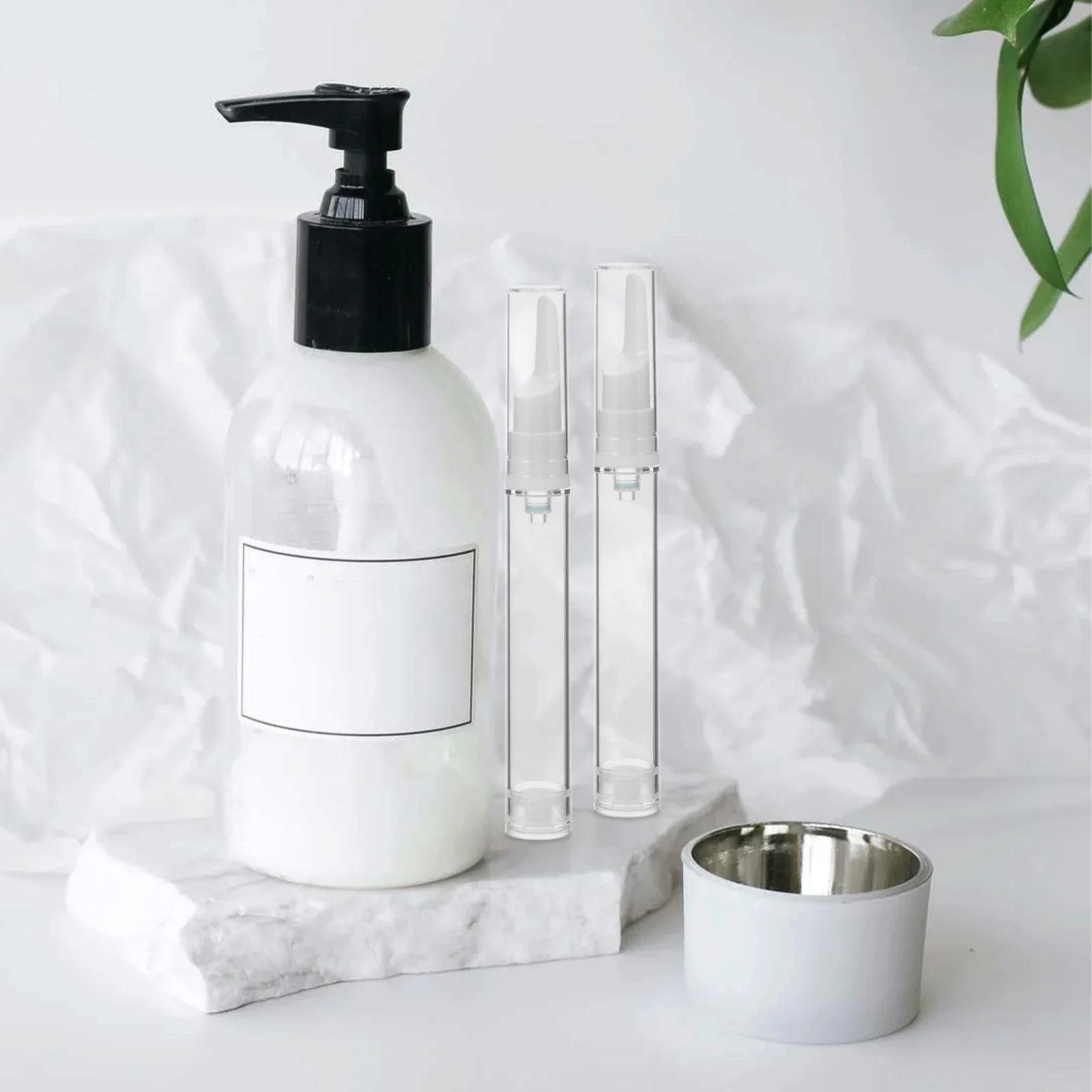 

10Pcs 15Ml Eye Cream Airless Pump Bottles Portable Travel Containers Safe As PP Materials Moisturizer Dispenser