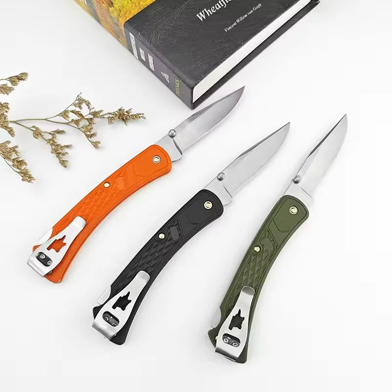 BK110 Outdoor EDC Survival Hunting Cutting Camping multi-purpose tool 440c blade nylon fiber handle high quality folding knife