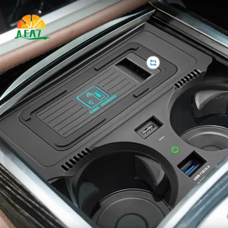 

AEA7-Car QI Wireless Charger 15W Charger Wireless Phone Charger Charging Pad Panel For BMW 7 Series 730 2019-2021