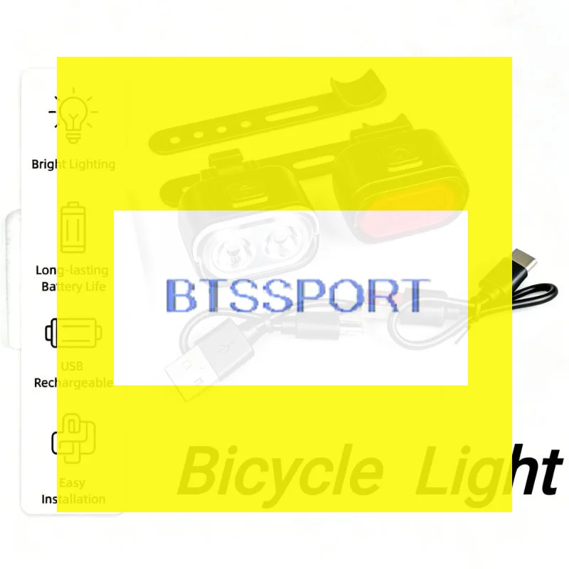 1 Set Bike Safety Warning Lamp Rechargeable Bicycle Lights Outdoor Waterproof Cycling Flashlight For Mountain And Road Bikes