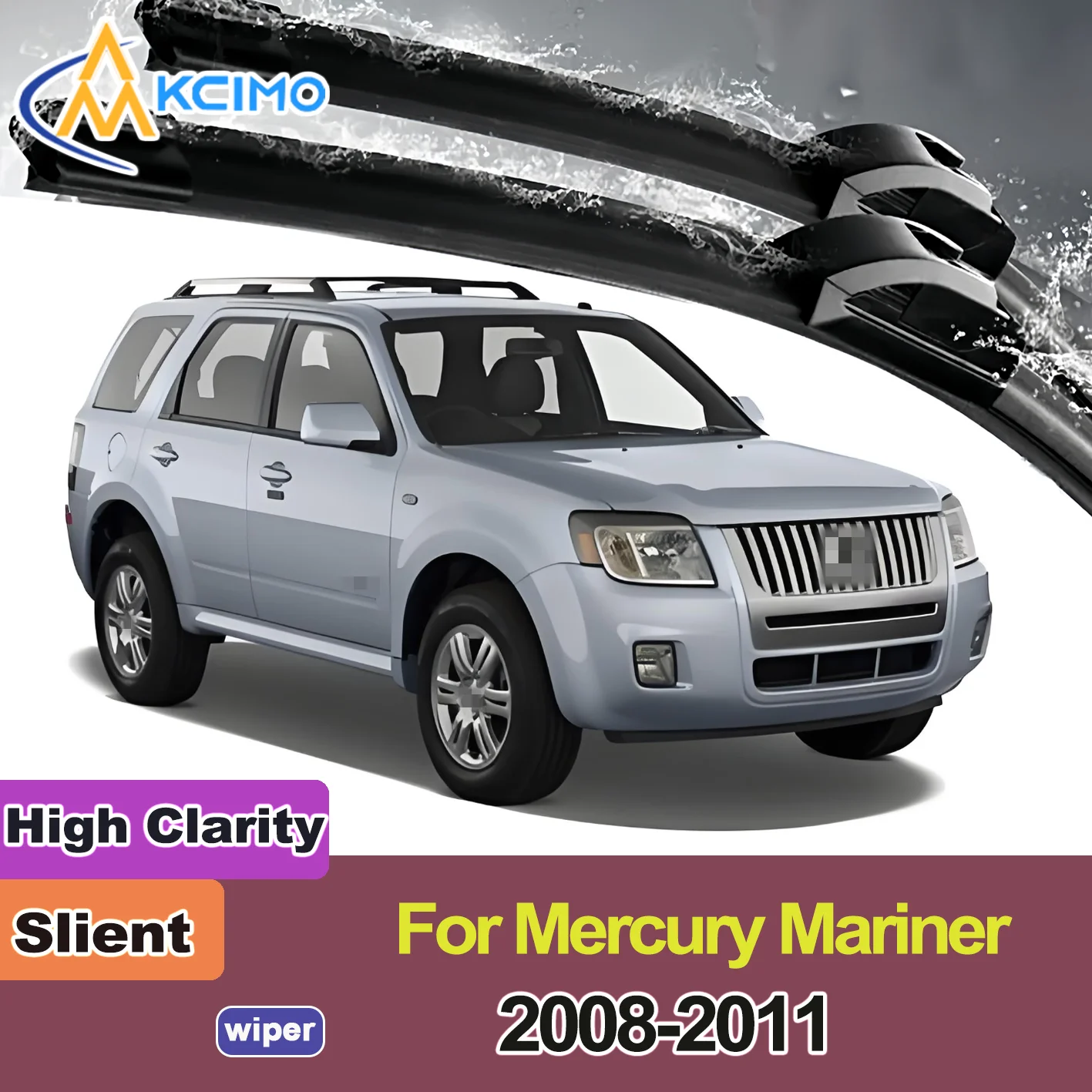 

KCIMO 2PCS New Wiper Blades for Mercury Mariner 2008-2011 Front Windshield Auto Wipers Blade Accessories 2011 2010 2009 2008