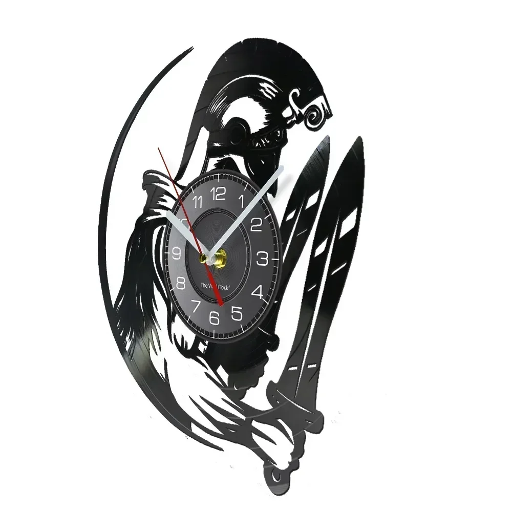 Fencer Vinyl Record Wall Clock Swordsmanship Fencing Fighting Competition Hanging Home Decoration Room Watch Fencer Gift