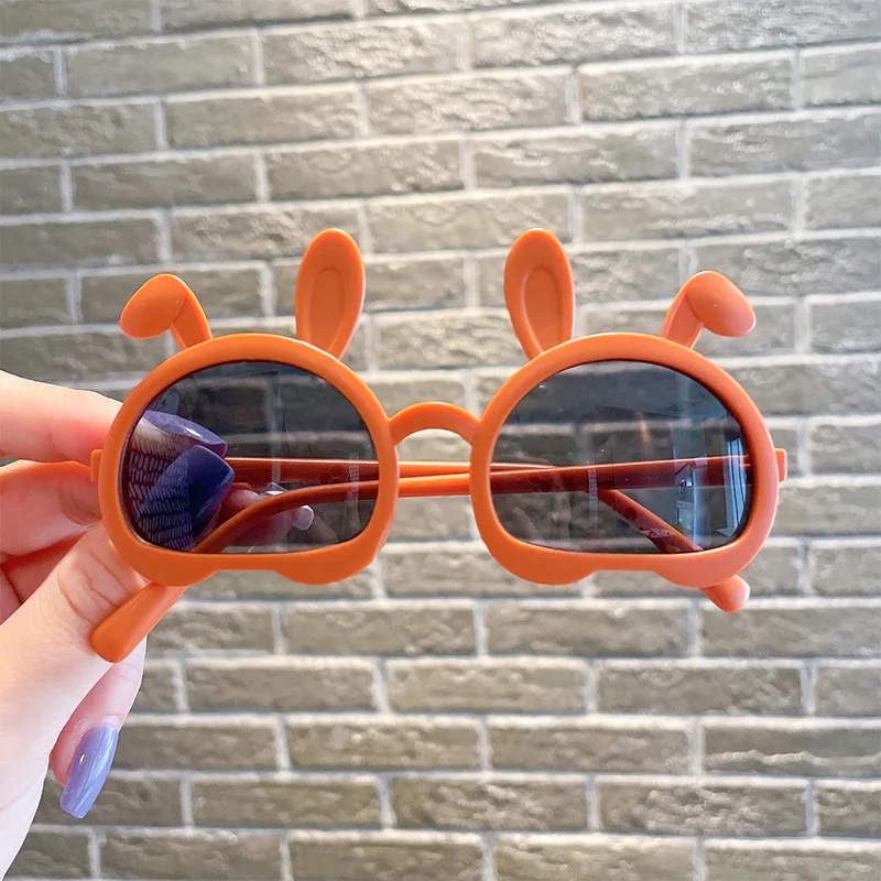 Fashion Children\'s Rabbit Ear Decorative Sunglasses Cute Girl Baby Protective Sun Glasses Cute Rabbit Kids Eyewear UV400 Goggles