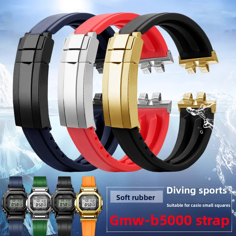 الراتنج حزام ساعة اليد ل كاسيو G-SHOCK 3459 GMW-B5000 سلسلة مطاط مقاوم للمياه حزام الساعات استبدال سوار معصمه اكسسوارات