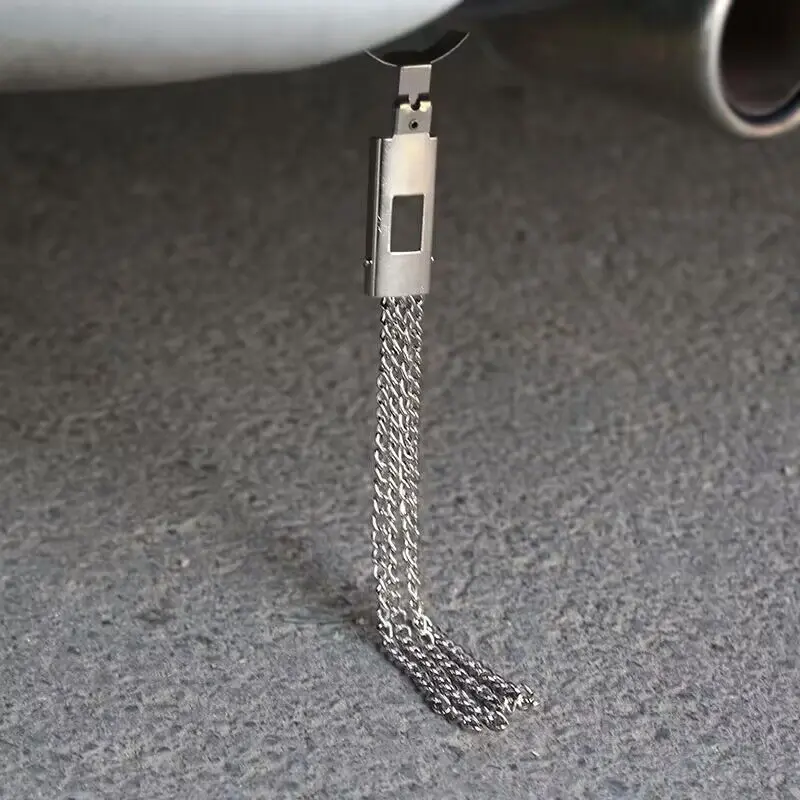 1PC Automotive Anti-Static Tail Strip Car Static Electricity Removal Metal Iron Chain Grounding Clamp Eliminator for Vehicle Saf